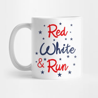 Red, White and Run Mug